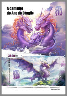 GUINEA-BISSAU 2023 MNH Year Of The Dragon Jahr Des Drachen S/S I – IMPERFORATED – DHQ2407 - Año Nuevo Chino