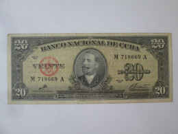 Cuba 20 Pesos 1960 Banknote Sign.Che Guevara See Pictures - Kuba