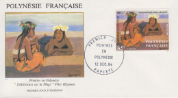 Enveloppe  FDC  1er  Jour   POLYNESIE      Peintres  En   Polynésie    1984 - FDC