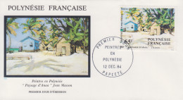 Enveloppe  FDC  1er  Jour   POLYNESIE      Peintres  En   Polynésie    1984 - FDC