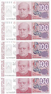 ARGENTINE 100 AUSTRALES ND1985-90 UNC P 327 C ( 5 Billets ) - Argentinië