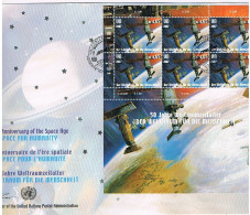 ONU Bureau De Vienne 2007 Enveloppe Avec Bloc 50ème Anniversaire De L"ère Spatiale  762 - Andere & Zonder Classificatie