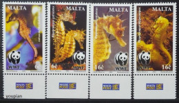 Malta 2002, WWF - Seahorse, MNH Stamps Set - Malta