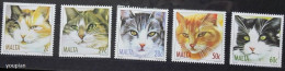 Malta 2004, Cats, MNH Stamps Set - Malta