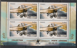 FRANCE - 2013 - Poste Aérienne PA N°YT. 77a - Morane-Saulnier - Bloc De 4 Coin Daté - Neuf Luxe ** / MNH - Poste Aérienne