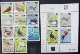 Marshall Islands 1990, Birds, MNH S/S And Stamps Set - Marshallinseln