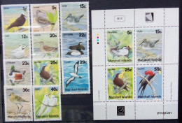 Marshall Islands 1990, Birds, MNH S/S And Stamps Set - Marshall