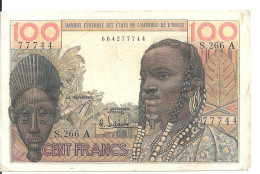 COTE D'IVOIRE 100 FRANCS ND1961-65 XF P 101A G - Elfenbeinküste (Côte D'Ivoire)