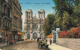 FRANCE - Nice - Vue Sur L'église Notre Dame - Colorisé - Carte Postale Ancienne - Otros & Sin Clasificación