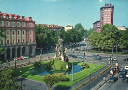 TORINO, PIEMONTE, STATUTO SQUARE, MONUMENT, ARCHITECTURE, CARS, PARK, ITALY POSTCARD - Places