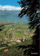 LIECHTENSTEIN - Vaduz Mit Schloss Furstentum Liechtenstein - Blick Ab Frommenhaus - Rheintal - Santis - Carte Postale - Liechtenstein