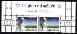 Nouvelle Calédonie - Le Phare Amédée - Architecture - Phare - Monument - Haut De Feuille - Paire - Tp MNH ** Neuf - New - Unused Stamps