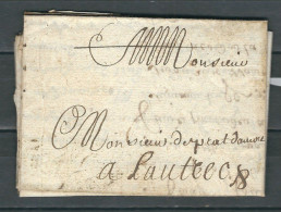 FRANCE 1648 Marque Postale  Carcassonne Pour Lautrec - ....-1700: Precursors