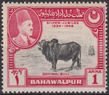 1949 Indien Fürstenstaaten > Bahawalpur ** Mi:PK-BH 25, Sn:PK-BH 25, Yt:PK-BH 21,Zebu (Bos Taurus Indicus) - Bahawalpur