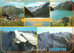 ZILLERTAL, TIROL, MULTIPLE VIEWS, ARCHITECTURE, LAKE, MOUNTAIN, CARS, AUSTRIA, POSTCARD - Zillertal