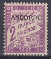 TIMBRE ANDORRE TAXE N° 7 NEUF ** GOMME SANS CHARNIERE - TRES FRAIS - Unused Stamps