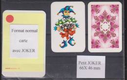 Petit Joker(66 Mm X 46 Mm) -    -  Dos Artistique Rose - Carte Da Gioco