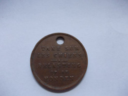 Oude Gemeentepenning Honden Taks Penning Medaille 1926 Uit België/Belgique - Hondenpenning - Andere & Zonder Classificatie