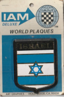 Z++ Nw- ( ISRAEL ) - WORLD PLAQUES - IAM DELUXE - PLAQUE AUTOMOBILE ADHESIVE SUR SUPPORT CARTONNE - Verkehr & Transport