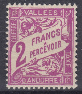 TIMBRE ANDORRE TAXE N° 19 NEUF ** GOMME SANS CHARNIERE - TRES FRAIS - Unused Stamps