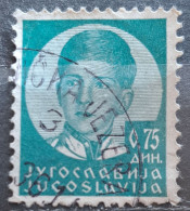 KING PETER II-0.75 DIN.-POSTMARK PLITVIČKA JEZERA-RARE-CROATIA-YUGOSLAVIA-1939 - Used Stamps