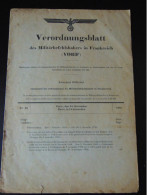 Journal Officiel Des Décrets Du Commandant Militaire, N° 15,  1940 ( Désolidarisé, Rousseurs, Pliures ) - Sonstige & Ohne Zuordnung