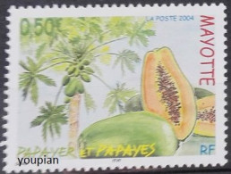 Mayotte 2004, Fruit Papaya, MNH Single Stamp - Autres - Afrique