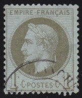 France  .  Y&T   .     25  .   O      .    Oblitéré - 1863-1870 Napoléon III Con Laureles