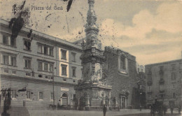 25915 " NAPOLI-PIAZZA DEL GESU' " ANIMATA-VERA FOTO-CART.POST. SPED.1914 - Casoria