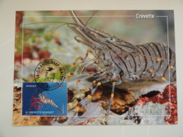 CARTE MAXIMUM CARD CREVETTE BOUQUET OBL ORD GRANDCAMP CALVADOS FRANCE - Crustaceans