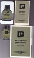 Lot De 3 Miniature Vintage De Parfum - Paco Rabanne - EDT - Voir Descriptif Ci Dessous - Miniatures Hommes (avec Boite)