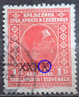 KING ALEXANDER-1 D-OVERPRINT XXXX ON OVERPRINT 0.50-ERROR-SHS-YUGOSLAVIA-1928 - Usati