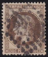 France  .  Y&T   .     30-b   (2 Scans)   .   O      .    Oblitéré - 1863-1870 Napoleon III With Laurels