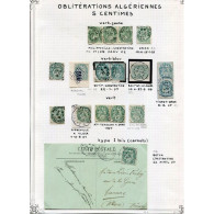 !!! ALGÉRIE, LOT DE TYPES BLANC : OBLITÉRATIONS CHOISIES - Collections, Lots & Series