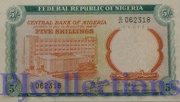 NIGERIA 5 SHILLINGS 1968 PICK 10b XF/AU - Nigeria
