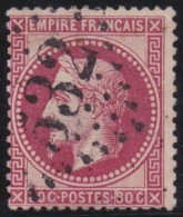 France  .  Y&T   .     32      .   O      .    Oblitéré - 1863-1870 Napoléon III Lauré