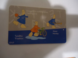 GREECE    USED   CARDS MASCOTS  OLYMPIC GAMES  ATHENS 2004 - Griechenland