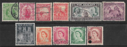 1909-1958 NEW ZEALAND Set Of 11 Used Stamps (Scott # 130,131,186,206,232,250,283,289,295,308,319) CV $4.80 - Used Stamps