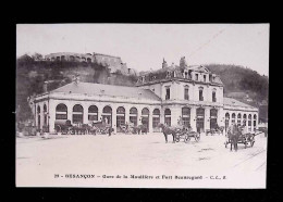 Cp, Chemin De Fer, Gare De La Mouillère Et Fort Beauregard, 25, Besançon, Attelages, écrite 1916 - Stazioni Senza Treni