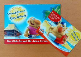 Ferrero Bastelbögen Minidiorama Strand-Nasen Im Club-Urlaub 2007 + Carte Postale Mouvante - Sonstige & Ohne Zuordnung