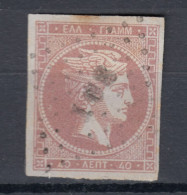 Greece 1861 - Large Head, 40 L. Lilac  (e-627) - Gebruikt