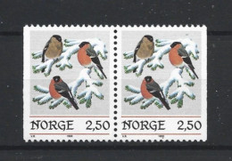 Norway 1985 Christmas Birds Pair Y.T. 895a ** - Ungebraucht