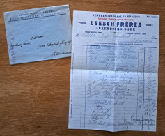 Luxembourg Ancienne Facture LEESCH FRÈRES Luxembourg De 27.04.1934 - Lussemburgo
