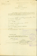 Guerre 40 Certificat D'exemption De Réquisition Pour Voiture Renault Arras 5 9 1939 Cachet Artillerie 1ère Région - Guerra Del 1939-45