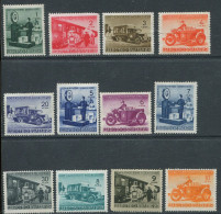 Bulgaria:Unused Stamps Serie Old Motorbikes, Trucks, Train And Weighing Machine, 1941/1942, MNH - Other (Earth)