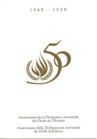 REPUBBLICA 1998 FOLDER 50 ANNIVERSARIO DIRITTI DELL'UOMO ITALIA E ONU GINEVRA - Folder