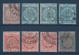 LOT SÉRIE De 8 TIMBRES FISCAUX D'ITALIE ITALIA FISCAL REVENUE EFFETTI DI COMMERCIO EFFETS DE COMMERCE - Revenue Stamps