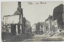 - 3506 - VISE  Rue Haute Photo Carte Ruine De Guerre - Visé