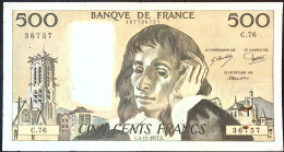 FRANCE * 500 Francs * Pascal * 03/11/1977 * Fay 71.17 * Etat/Grade TTB+/XF * - 500 F 1968-1993 ''Pascal''