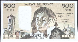 FRANCE * 500 Francs * Pascal * 05/07/1990 * Fay 71.30 * Etat/Grade TTB/VF * - 500 F 1968-1993 ''Pascal''